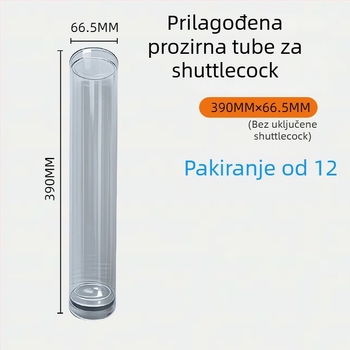 Prijenosni prozirni spremnik za shuttlecock s poklopcem – PU materijal, vodootporna tkanina, brend Vzsei War God Feather, za badminton i stolni tenis (odrasli)