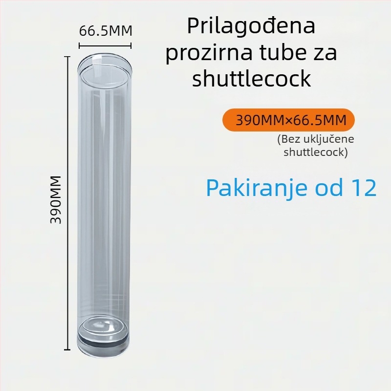 Prijenosni prozirni spremnik za shuttlecock s poklopcem – PU materijal, vodootporna tkanina, brend Vzsei War God Feather, za badminton i stolni tenis (odrasli)