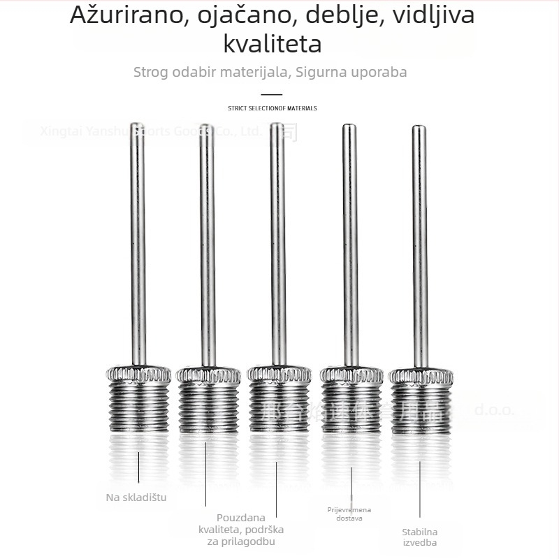 Nerđajuća čelična igla za napuhivanje lopti – ručna pumpa Thunder huiya, šifra proizvoda Qz01