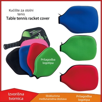 Navlaka za raketu za stolni tenis, visokokvalitetan potopni materijal, prilagodljiv logotip, mogućnost privatne marke, pogodno za stolni tenis i tenis s perima