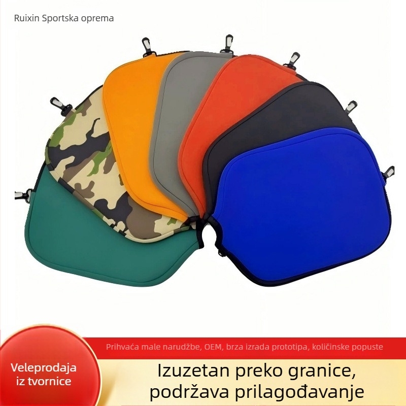 Ruixin gumeni zaštitni poklopac za reket za stolni tenis – s otiskom logotipa, zaštitna torba za sportsku opremu badminton i tenis