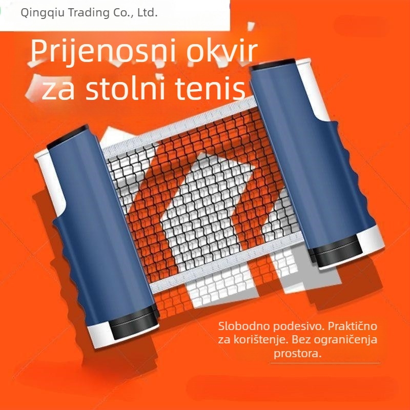 Rui Yuan Prenosna teleskopska mreža za stolni tenis s platnom, samostojeća za unutarnju i vanjsku upotrebu