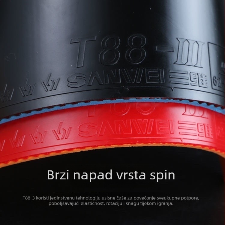 Set ljepiljive gume za trening stolnog tenisa, 2 komada, branda 3D, pogodan za stolni tenis i badminton