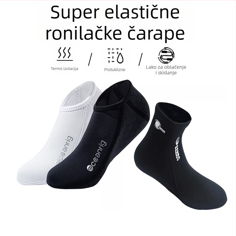 Potapljačke čarape 2-3 mm, tople, protuklizne, za muškarce i žene