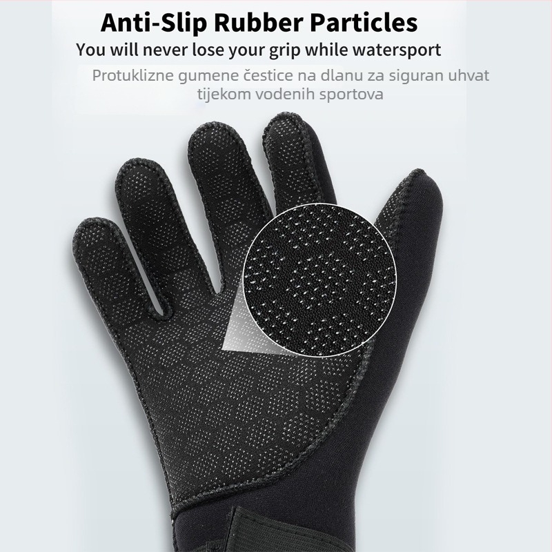 3 mm ronilačke rukavice za plivanje, surfanje i šnorkanje; protuklizni grip, pogodne za mokre i hladne uvjete