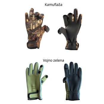 Rukavice za vožnju biciklom na otvoreno, kamuflažni uzorak, diving material, protuklizne, otporne na habanje, dizajn s tri prsta koji se preklapaju