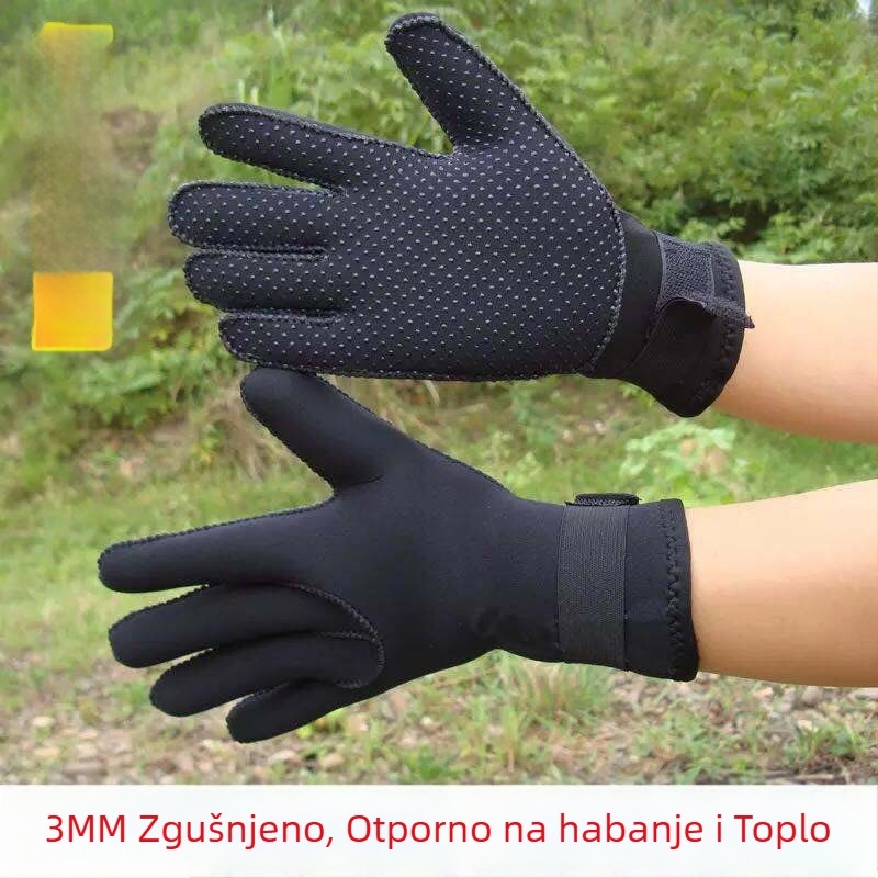 3 mm rukavice za jesen/zimu za plivanje, snorkeling i ronjenje – protuklizne, tople, zaštita od smrzavanja, materijal spužva