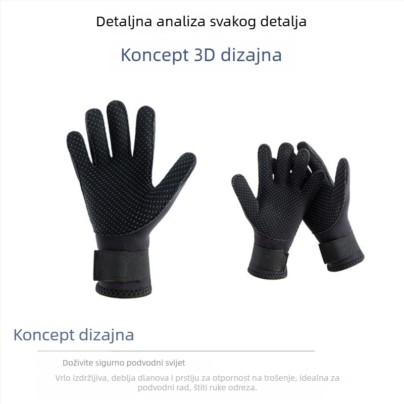 3mm neopren rukavice za ronjenje i snorkeling – protuklizne, otporne na ogrebotine, otporne na abraziju, tople i otporne na hladno