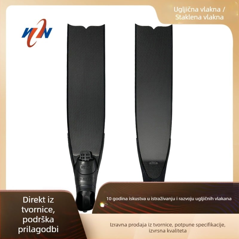 Karbonske duge potapljačke peraje za slobodno plivanje – prilagodljiva oprema za trening, kut lopatice 32° ili 23°