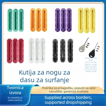 Kutija za peraje za surfanje s F-slotom i X-slotom, kutija za repni dio, PVC, universalna kompatibilnost