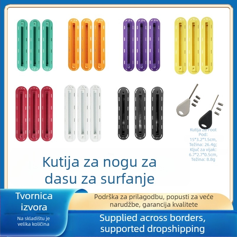 Kutija za peraje za surfanje s F-slotom i X-slotom, kutija za repni dio, PVC, universalna kompatibilnost