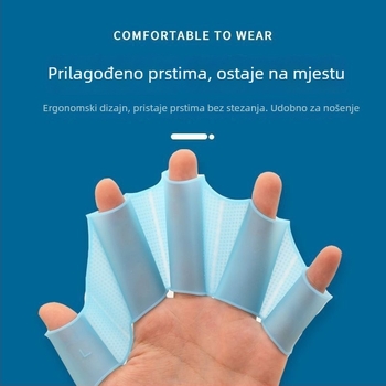 Prilagodljive silikonske dlanjske peraje za plivanje – za odrasle i mlade
