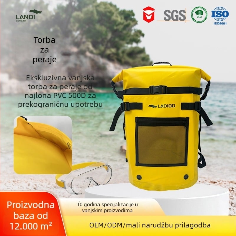 Torba za finske plivačke za vodene sportove | PVC vanjski sloj, PU podstava, vodootporna i proširiva, unisex