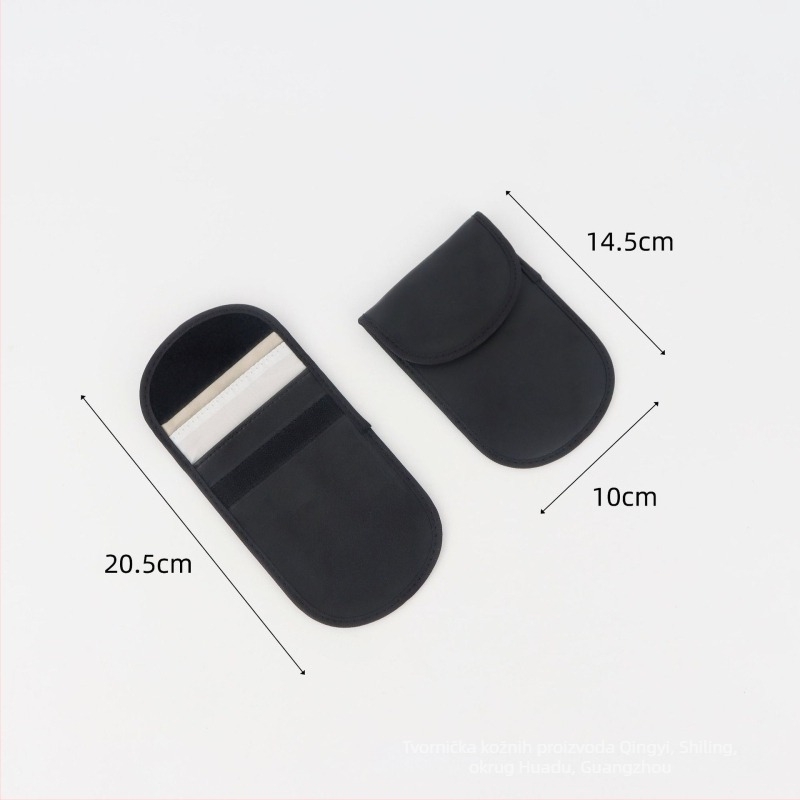 Puxin RFID zaštita torbica za mobitel, PU koža, Velcro zatvaranje, pretinac za kartice, okrugli dizajn