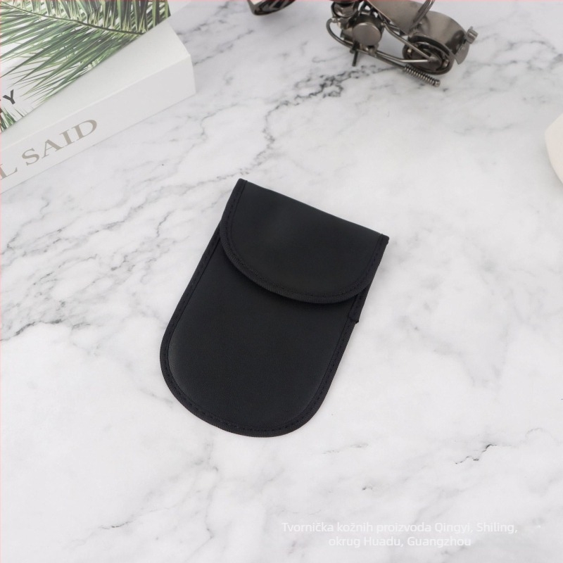 Puxin RFID zaštita torbica za mobitel, PU koža, Velcro zatvaranje, pretinac za kartice, okrugli dizajn