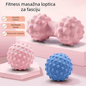 Masažna kugla u obliku arašida za olakšanje fascije plantare, luka, leđa i vrata; ne napuhuje se