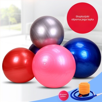 Jačana eksplozijsko-otpurna joga lopta s Back-clip dizajnom, PVC, 600–1000 g, napuhiva, Nai Force