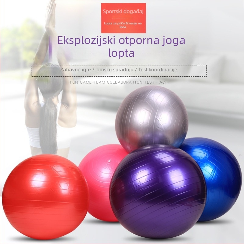 Jačana eksplozijsko-otpurna joga lopta s Back-clip dizajnom, PVC, 600–1000 g, napuhiva, Nai Force