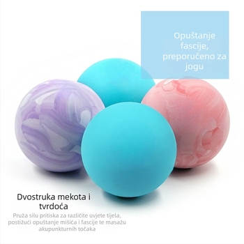 Joga lopta – Silikonska masažna lopta za fasciu i masažu akupunkturnih točaka (Materijal: silikon; Težina: 152 g; Marka: yh; Prilagođavanja dostupna; Primjenjivo: fitness oprema, zdravstveni masažni)