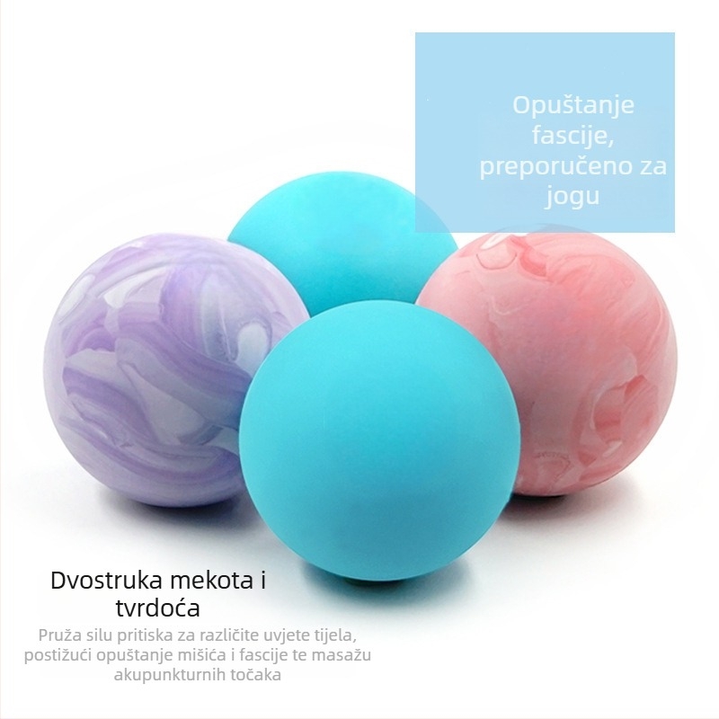 Joga lopta – Silikonska masažna lopta za fasciu i masažu akupunkturnih točaka (Materijal: silikon; Težina: 152 g; Marka: yh; Prilagođavanja dostupna; Primjenjivo: fitness oprema, zdravstveni masažni)