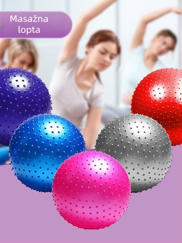 Joga lopta debela, otporna na eksplozije, masažna bodičasta lopta za trbuh – PVC, 1,6 kg, prilagodljiva