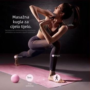 Silikonska fascijalna kuglica za fitness – kuglica za opuštanje mišića stopala i ruku, meridijanska joga dekompresijska lopta