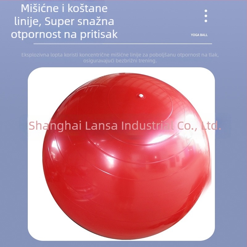 Eksplozijski otporna napuhiva joga lopta, ojačana konstrukcija, PVC, 800 g, spremna za korištenje, prilagodljiva