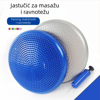 Balans joga lopta s masažnim jastukom, PVC, 900 g, napuhivanje, prilagodljivost