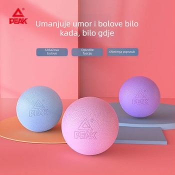 Yoga fascijalna lopta – masaža stopala, ramena i vrata, prijenosna, ne napuhuje se; Materijal: TPE; Promjer: 62 mm; Težina: 145 g; Pogodno za zdravstvenu masažu i fitness