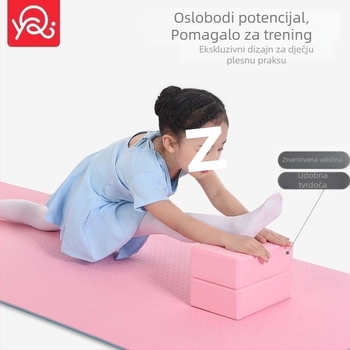 Joga blokovi za plesnu praksu — pjenasti kvadratni blokovi za istezanje nogu, pomoć početnicima (djeca i odrasli)