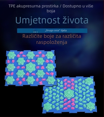 Izuzetno velika joga podloga s akupresurnim masažom stopala, inspirirana bambusovim izdancima