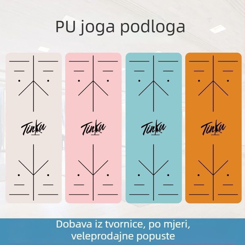 Joga prostirka Yongjin, prirodni kaučuk, protuklizna, jednobojni uzorak, debljina 1.5-5 mm