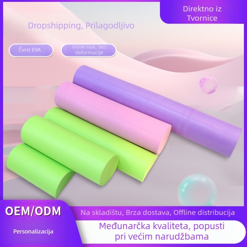 Sjajni EVA joga val za opuštanje mišića i masažu, čvrst osovinski dio, protivklizna površina