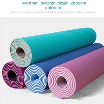 Joga podloga (Materijal: nbr; Debljina: 8 mm; Težina: 800 g; Vzor: Pruge; Prilagodba: Da)