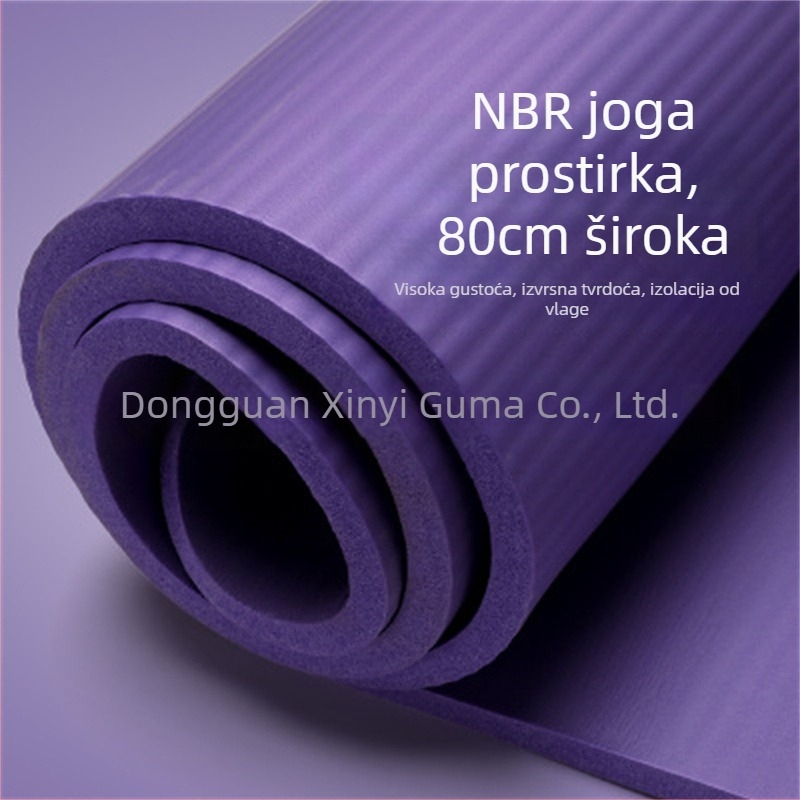 Joga podloga (Materijal: nbr; Debljina: 8 mm; Težina: 800 g; Vzor: Pruge; Prilagodba: Da)