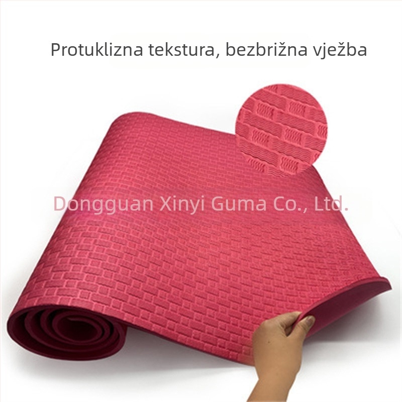 Joga podloga (Materijal: nbr; Debljina: 8 mm; Težina: 800 g; Vzor: Pruge; Prilagodba: Da)