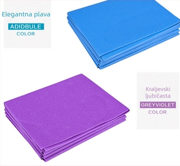 Sklopiva PVC joga podloga, debljina 4 mm, težina 900 g, protuklizna, pogodna za kućnu upotrebu i putovanja