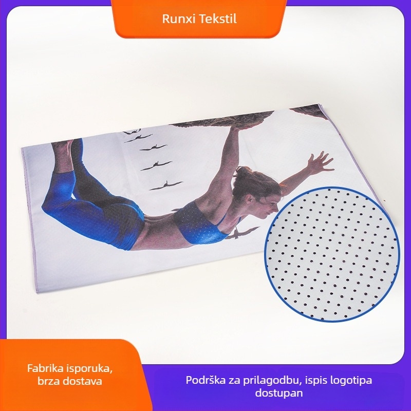 Mikrovlaknasti joga ručnik - protuklizni, upija pot, mekani i lagani za nošenje; Materijal: Mikrofiber; Kategorija: Joga ručnik; Debljina: konzultirati; Težina: konzultirati; Prilagodba: dostupno
