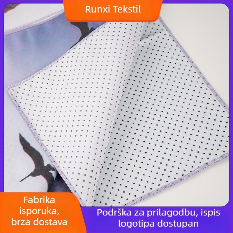 Mikrovlaknasti joga ručnik - protuklizni, upija pot, mekani i lagani za nošenje; Materijal: Mikrofiber; Kategorija: Joga ručnik; Debljina: konzultirati; Težina: konzultirati; Prilagodba: dostupno