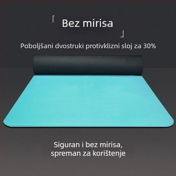 TPE joga podloga — široka i debela, dvostrano protuklizna, debljina 6/8/10 mm, masa 800 g