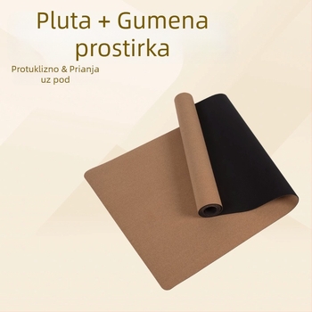 Joga podloga od kore i gume – profesionalna podloga za fitness i oblikovanje tijela, unisex