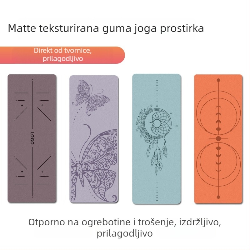 Joga prostirka - Misha, kaučuk, 5 mm, 2800 g, prilagodljiva