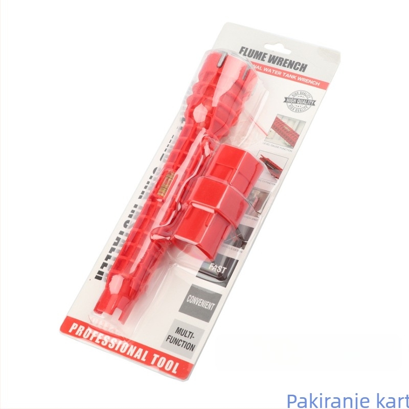 Ključ za cijevi za kupaonicu, plast + aluminijska legura, galvanizirana površina, težina 280 g