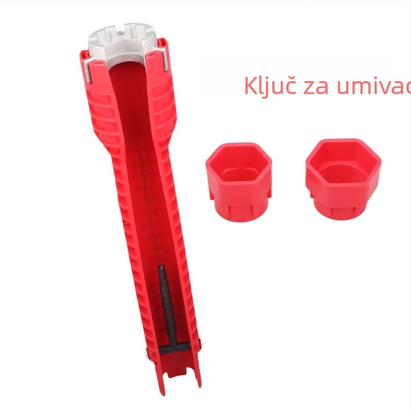 Ključ za cijevi za kupaonicu, plast + aluminijska legura, galvanizirana površina, težina 280 g