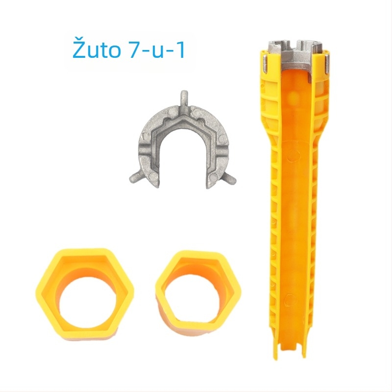 Ključ za cijevi za kupaonicu, plast + aluminijska legura, galvanizirana površina, težina 280 g