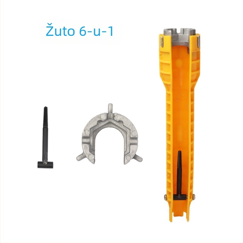 Ključ za cijevi za kupaonicu, plast + aluminijska legura, galvanizirana površina, težina 280 g