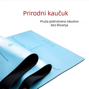 Joga podloga - prirodni kaučuk, 5 mm, prilagodljiva obrada, pogodna za fitness i ples.