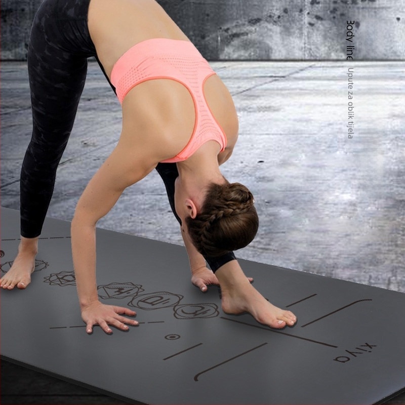 Joga podloga - prirodni kaučuk, 5 mm, prilagodljiva obrada, pogodna za fitness i ples.