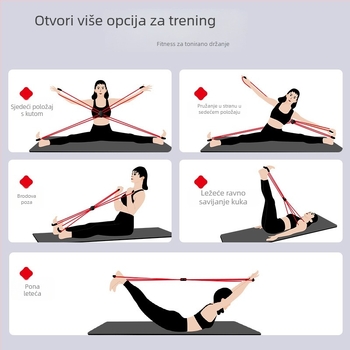 Povlačni uređaj za fitness za dom i jogu – model 3002-2, materijal TPR, gumeni pojas za vuču, za žene