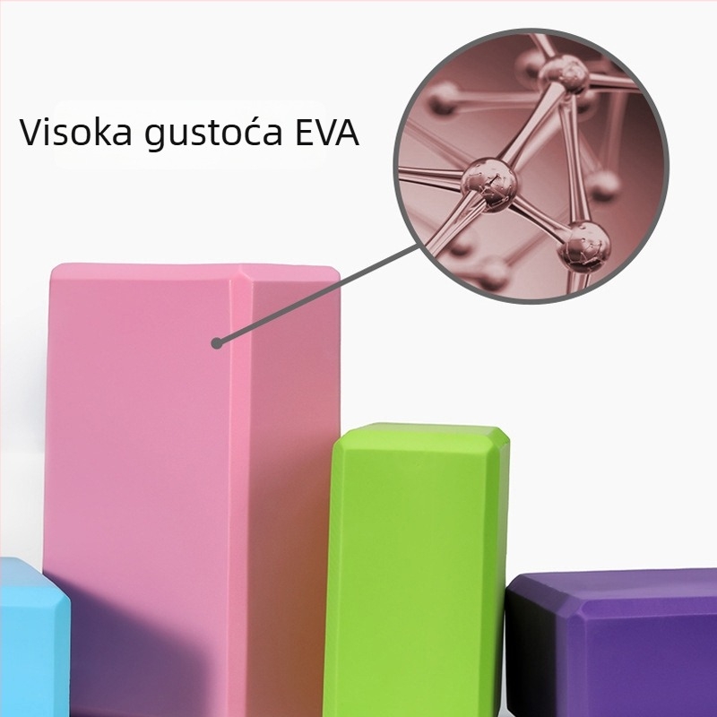Joga blok EVA, visoka gustoća - za početnike, 120 g, Morning Rainbow, prilagodba dostupna
